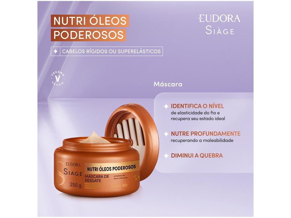 Máscara Capilar de Resgate Eudora Siàge Nutri Óleos Poderosos 250g - 2