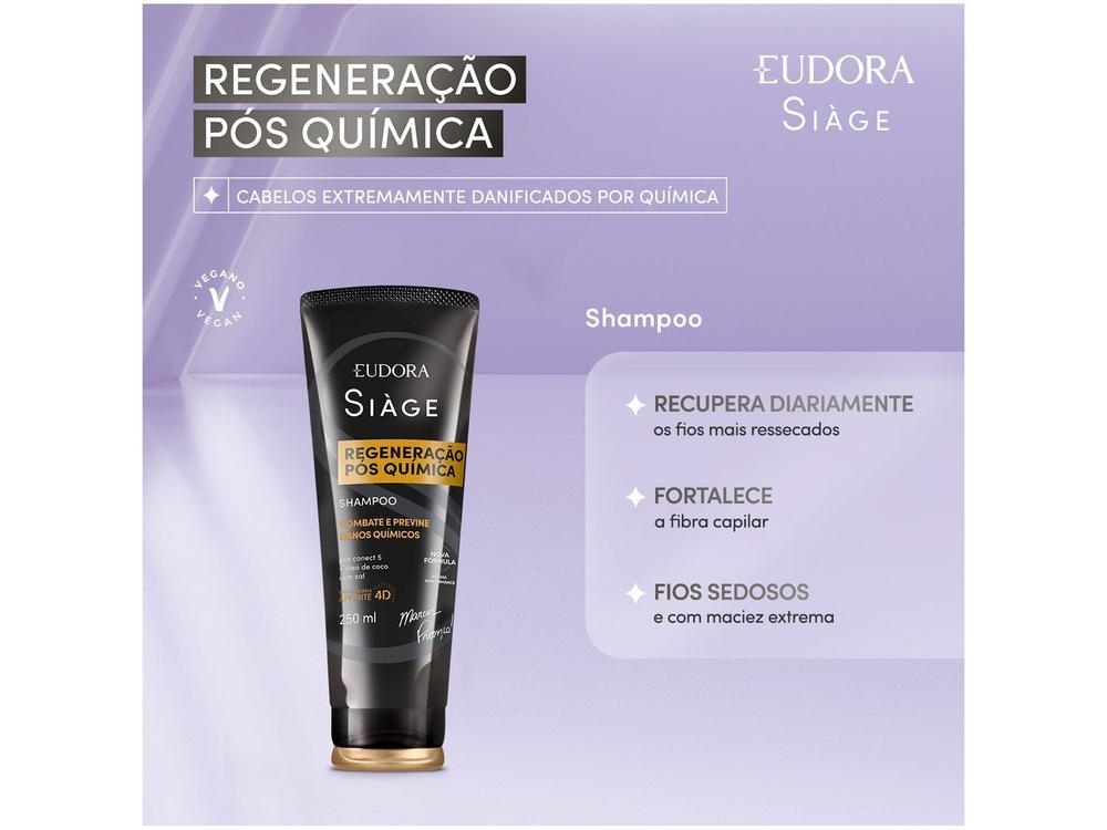 Shampoo Eudora Siàge Regeneração Pós Química 250ml - 2