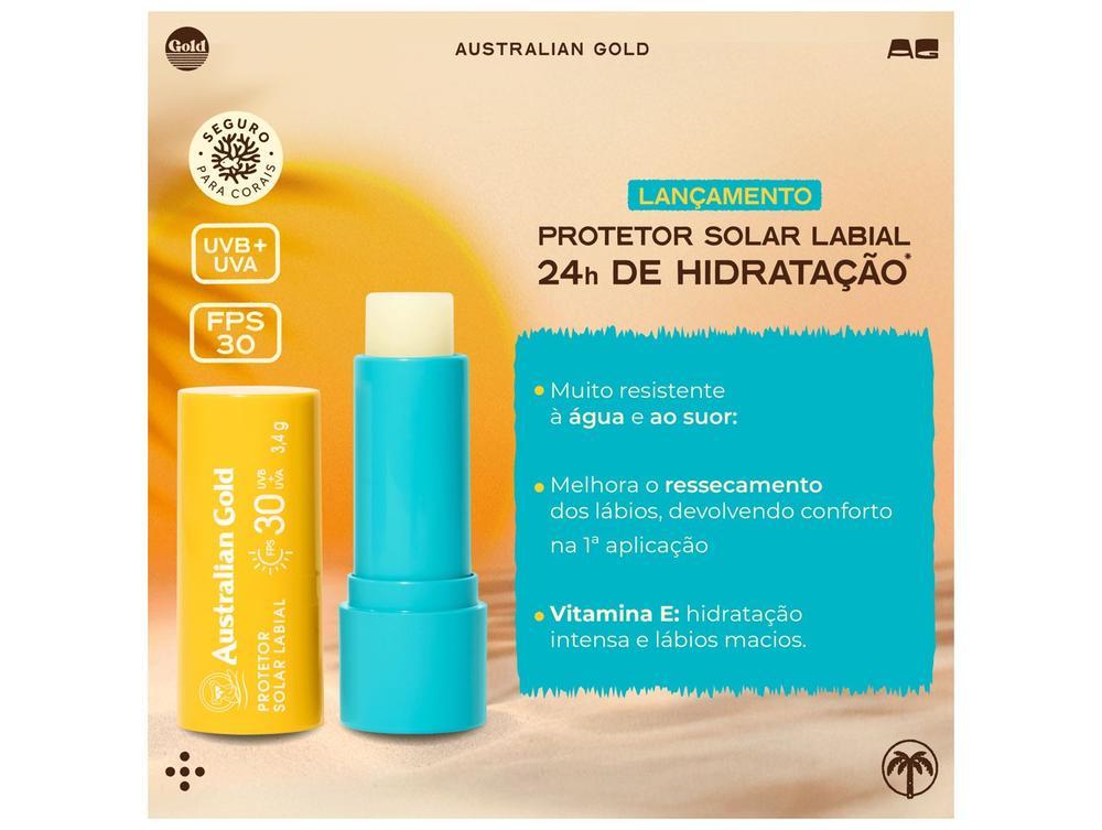 Protetor Solar Labial Australian Gold FPS 30 Alta Proteção 3,4g - 2