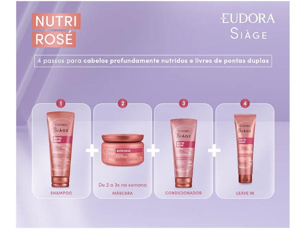 Shampoo Eudora Siàge Nutri Rosé 250ml - 4