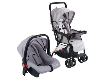 Carrinho de Bebê com Barra Reversível + Bebê Conforto Maxi Baby Youturn até 15kg