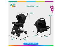 Carrinho de Bebê com Barra Reversível + Bebê Conforto Maxi Baby Youturn até 15kg - 8