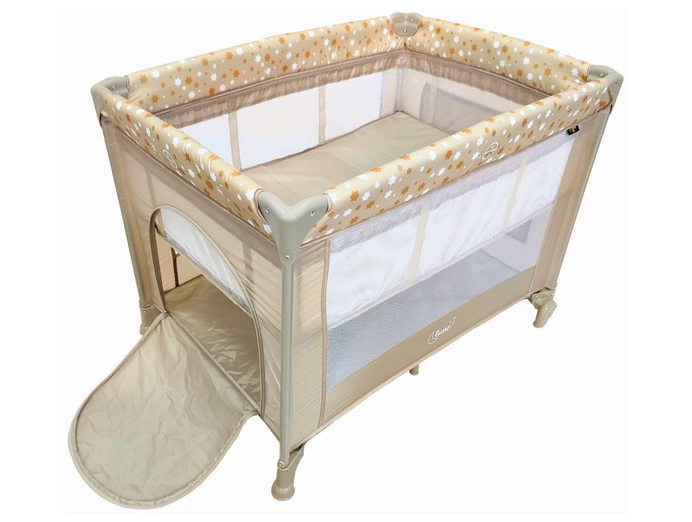 Berço Portátil e Desmontável Maxi Baby Lune até 15kg Bege - 1