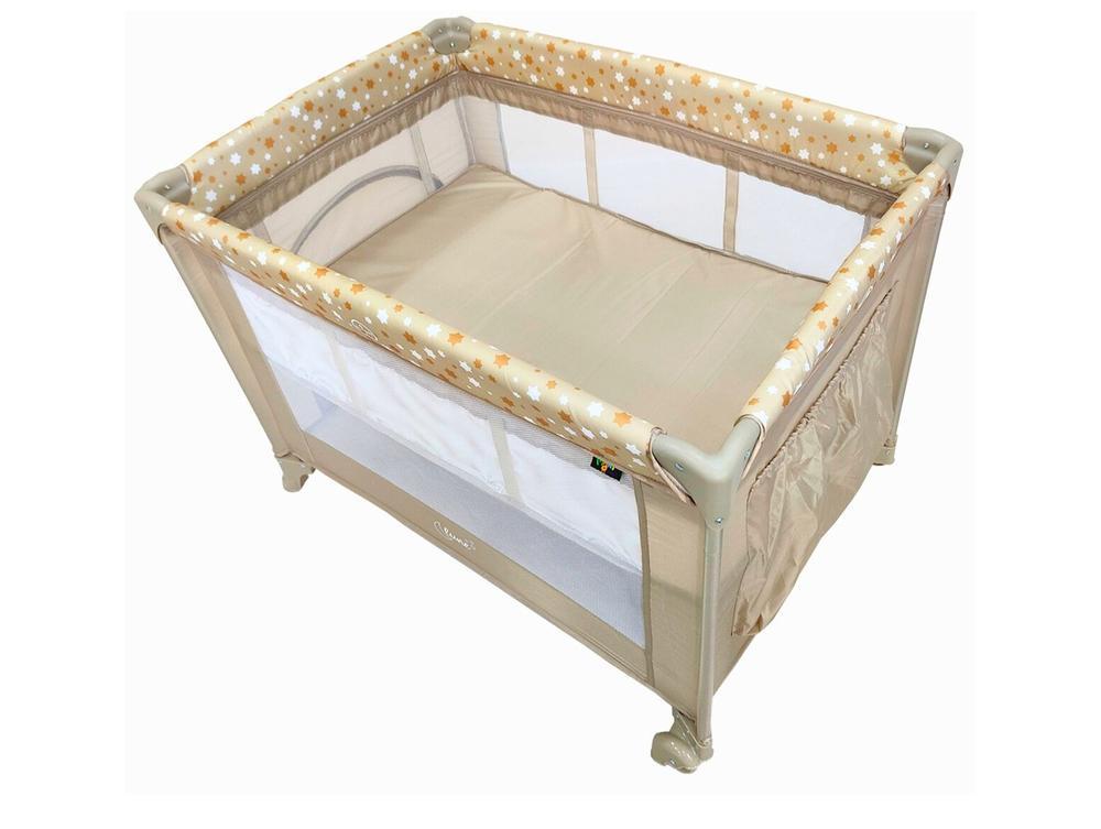 Berço Portátil e Desmontável Maxi Baby Lune até 15kg Bege - 5