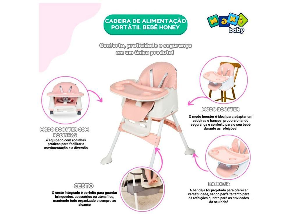 Cadeira de Alimentação Portátil Maxi Baby Honey 4 Níveis de Altura até 23kg - 2