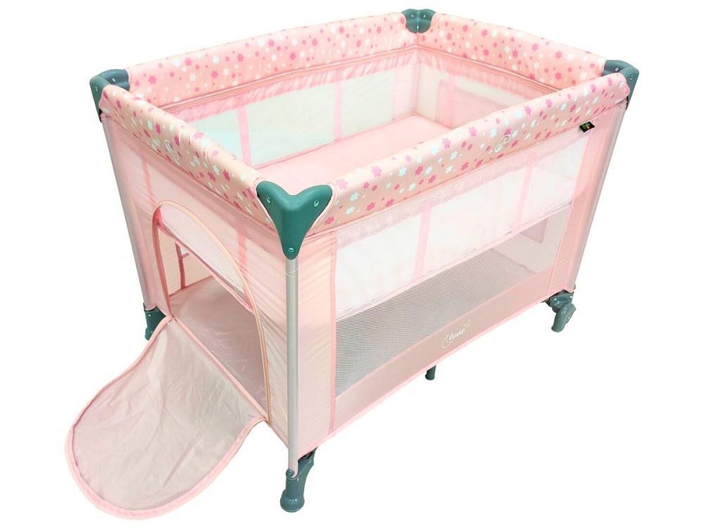 Berço Portátil e Desmontável Maxi Baby Lune até 15kg Rosa - 1