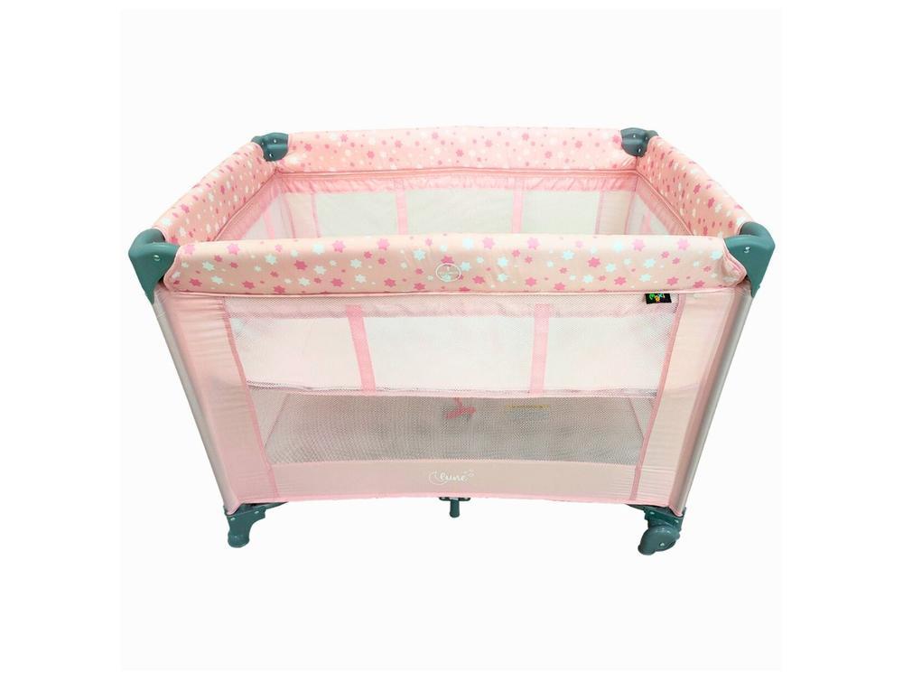 Berço Portátil e Desmontável Maxi Baby Lune até 15kg Rosa - 4