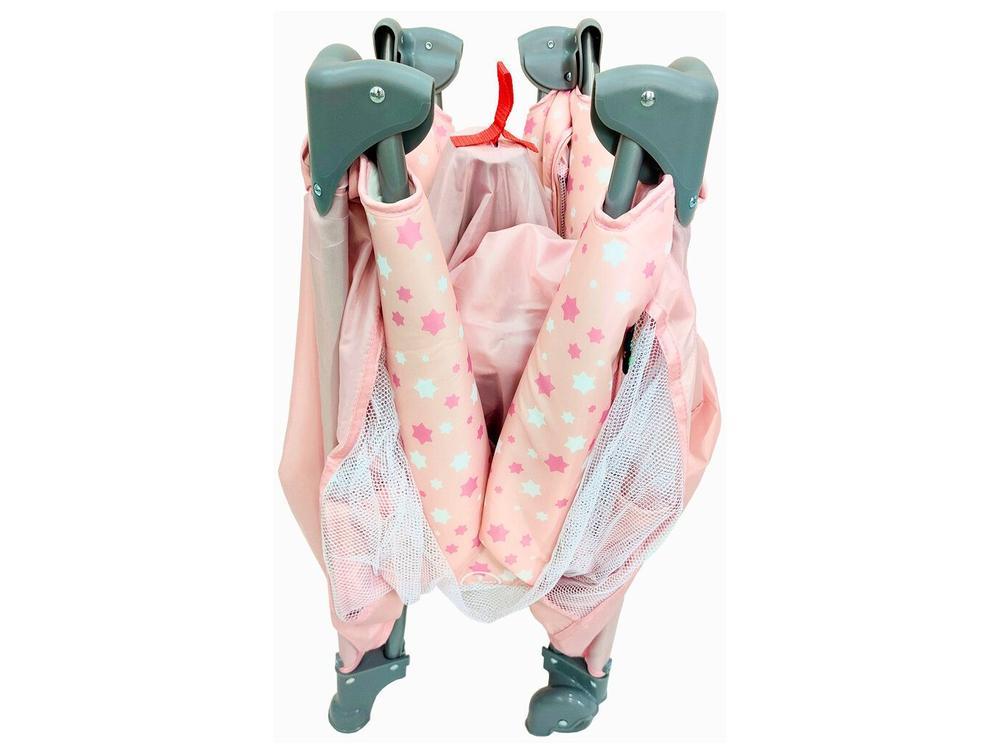 Berço Portátil e Desmontável Maxi Baby Lune até 15kg Rosa - 7