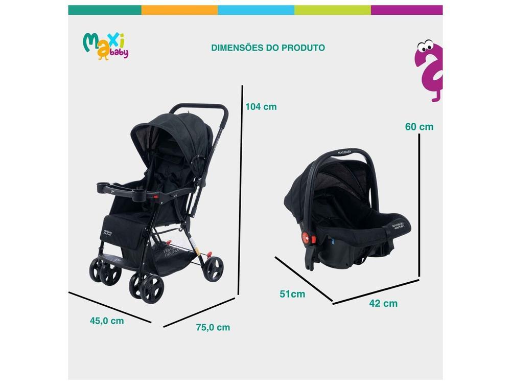 Carrinho de Bebê com Barra Reversível + Bebê Conforto Maxi Baby Youturn até 15kg - 8