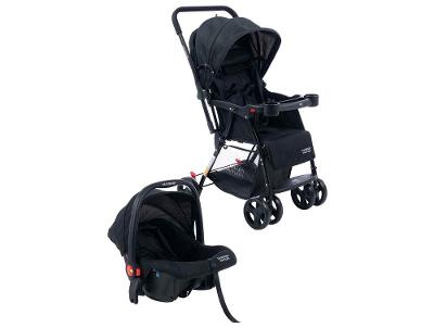 Carrinho de Bebê com Barra Reversível + Bebê Conforto Maxi Baby Youturn até 15kg