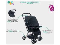 Carrinho de Bebê com Barra Reversível + Bebê Conforto Maxi Baby Youturn até 15kg - 3