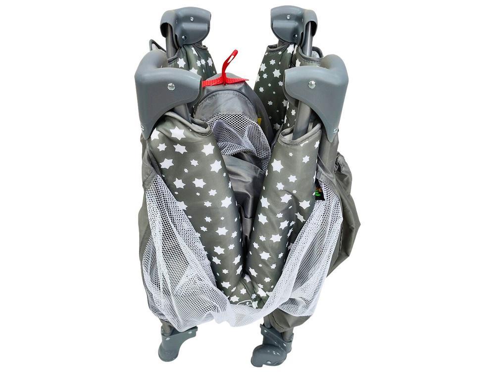 Berço Portátil e Desmontável Maxi Baby Lune até 15kg Cinza - 7