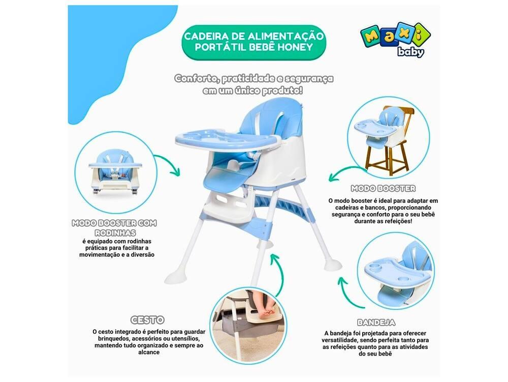 Cadeira de Alimentação Portátil Maxi Baby Honey 4 Níveis de Altura até 23kg - 2