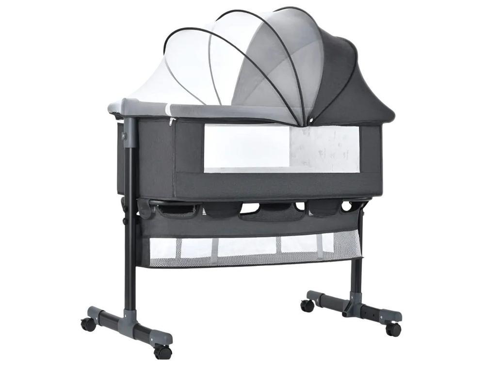 Berço Portátil Maxi Baby Connect com Mosquiteiro até 9kg Cinza - 1