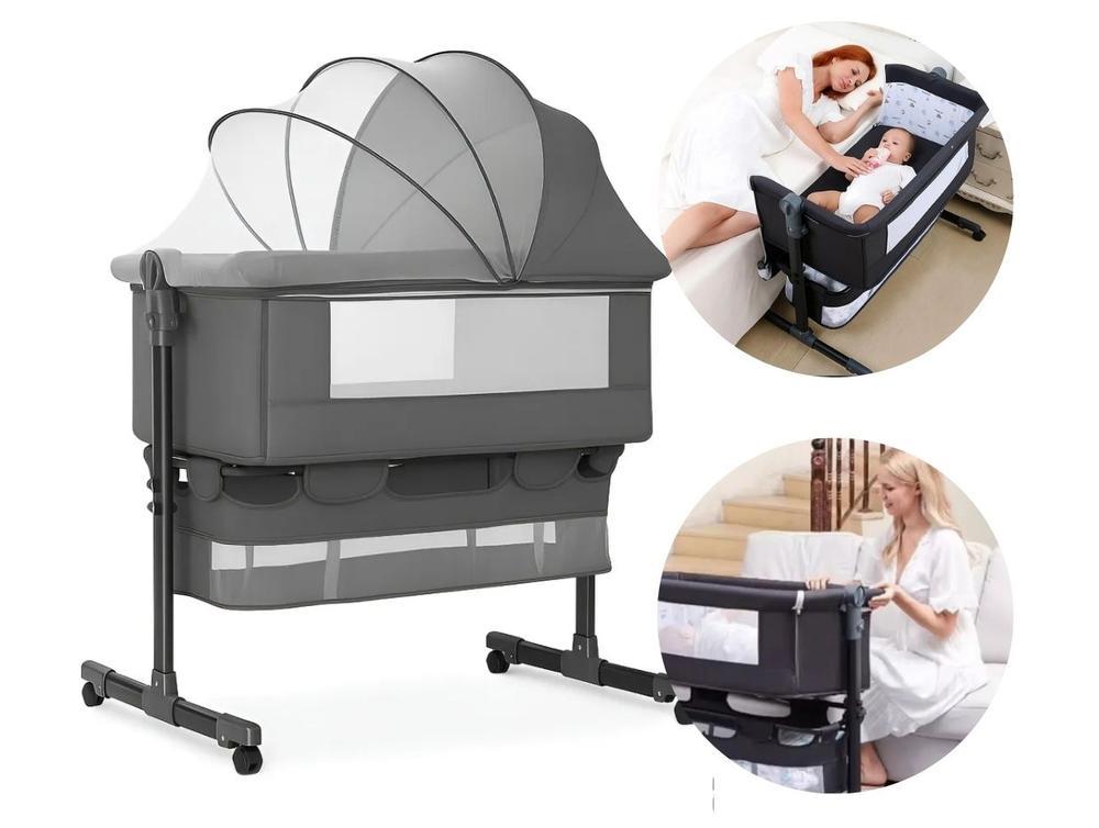 Berço Portátil Maxi Baby Connect com Mosquiteiro até 9kg Cinza - 9