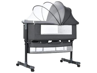 Berço Portátil Maxi Baby Connect com Mosquiteiro até 9kg Cinza