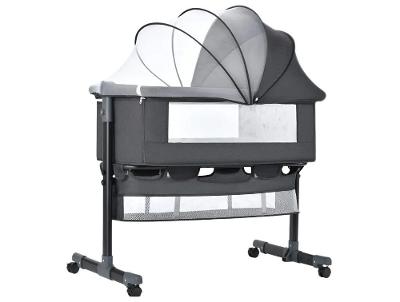 Berço Portátil Maxi Baby Connect com Mosquiteiro até 9kg Cinza