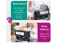 Berço Portátil Maxi Baby Connect com Mosquiteiro até 9kg Cinza - 2