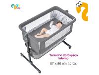 Berço Portátil Maxi Baby Connect com Mosquiteiro até 9kg Cinza - 8