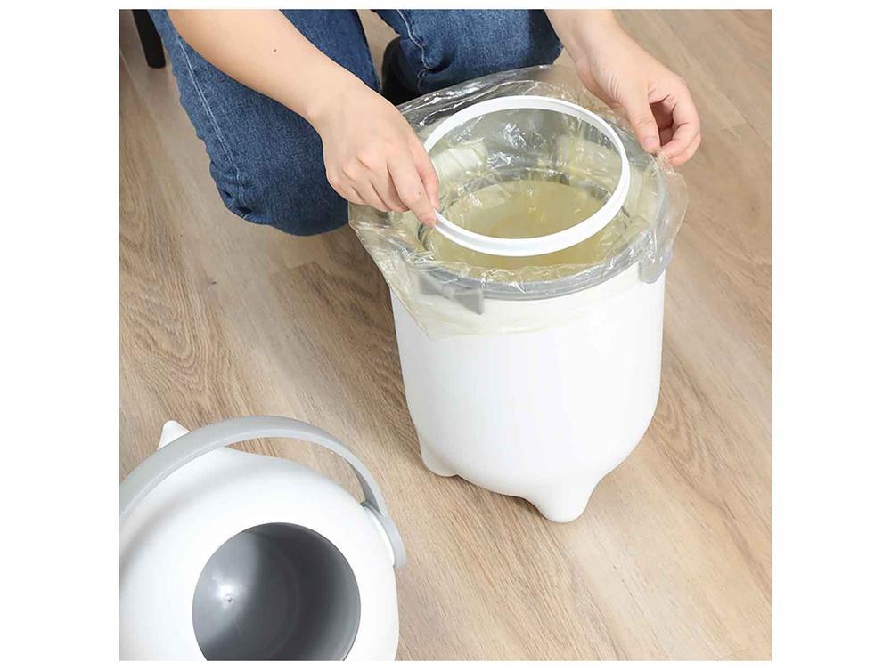 Lixeira para Fraldas Antiodor Maxi Baby Lixo Mágico Branca e Cinza - 3