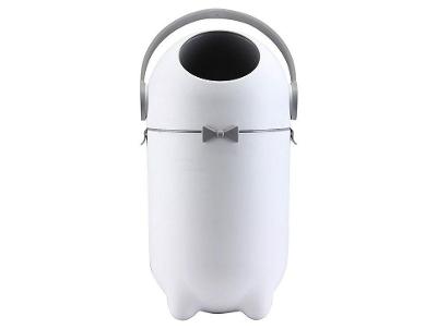 Lixeira para Fraldas Antiodor Maxi Baby Lixo Mágico Branca e Cinza