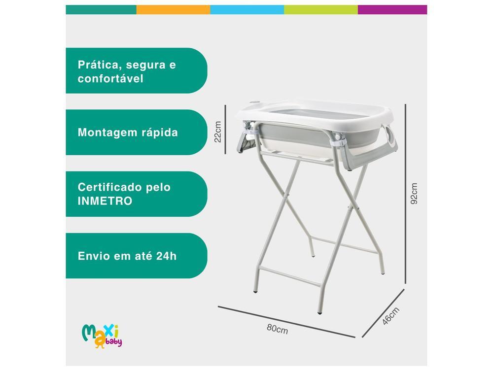 Banheira de Bebê com Suporte Dobrável Maxi Baby Wish Branca 40L - 2