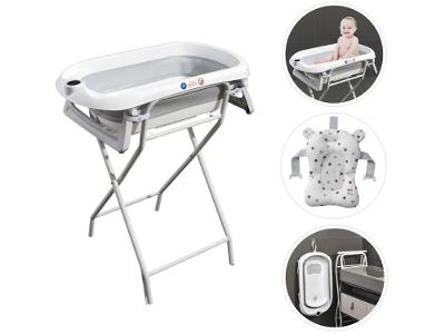 Banheira de Bebê com Suporte Dobrável Maxi Baby Wish Branca 40L