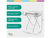 Banheira de Bebê com Suporte Dobrável Maxi Baby Wish Branca 40L - 2