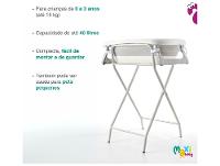 Banheira de Bebê com Suporte Dobrável Maxi Baby Wish Branca 40L