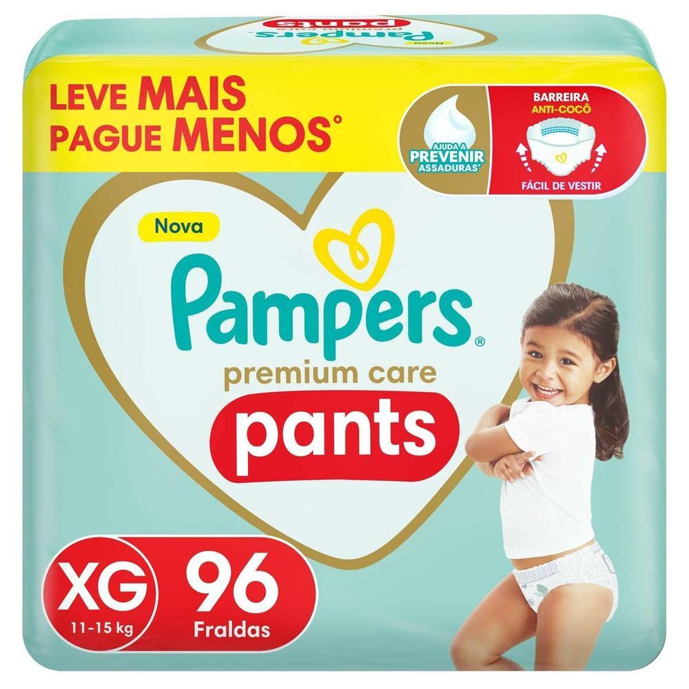 Fralda Calça Pampers Premium Care Pants XG 11 a 15kg 96 Unidades - 1