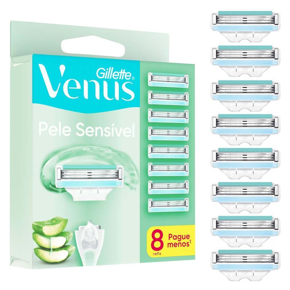 Carga para Aparelho de Depilação Gillette Venus Pele Sensível 8 Unidades - 1
