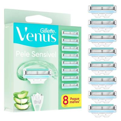 Carga para Aparelho de Depilação Gillette Venus Pele Sensível 8 Unidades