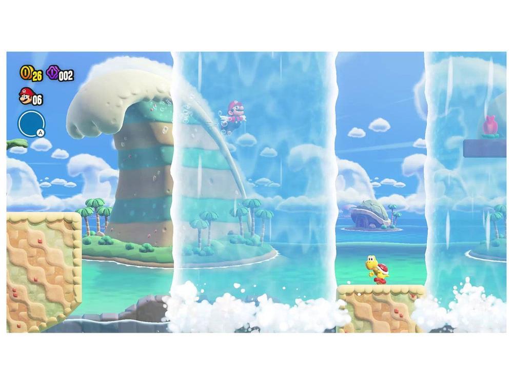 Nintendo Switch OLED 64GB 2 Controles Joy-Con Branco e Preto com Super Mario Bros. Wonder e 3 Meses de Nintendo Switch Online - 6