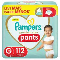 Fralda Calça Pampers Premium Care Pants Tam. G 9 a 13kg 112 Unidades - 1