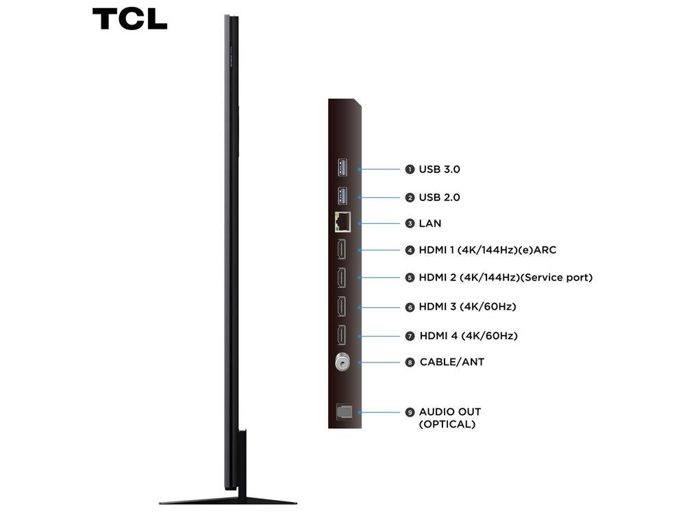 Smart TV 85" TCL 4K UHD Mini LED C8K 85C8K Google TV 2025 - 7