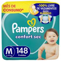 Fralda Pampers Confort Sec Tam. M 6 a 10kg 148 Unidades - 1