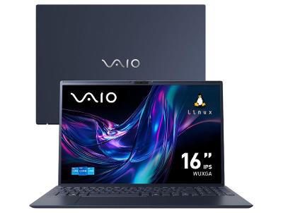 Notebook VAIO FE16 Intel Core i7-1355U Linux 32GB RAM 512GB SSD Tela 16" IPS WUXGA Antirreflexo Cinza Grafite VJFE62F11X-B0211H