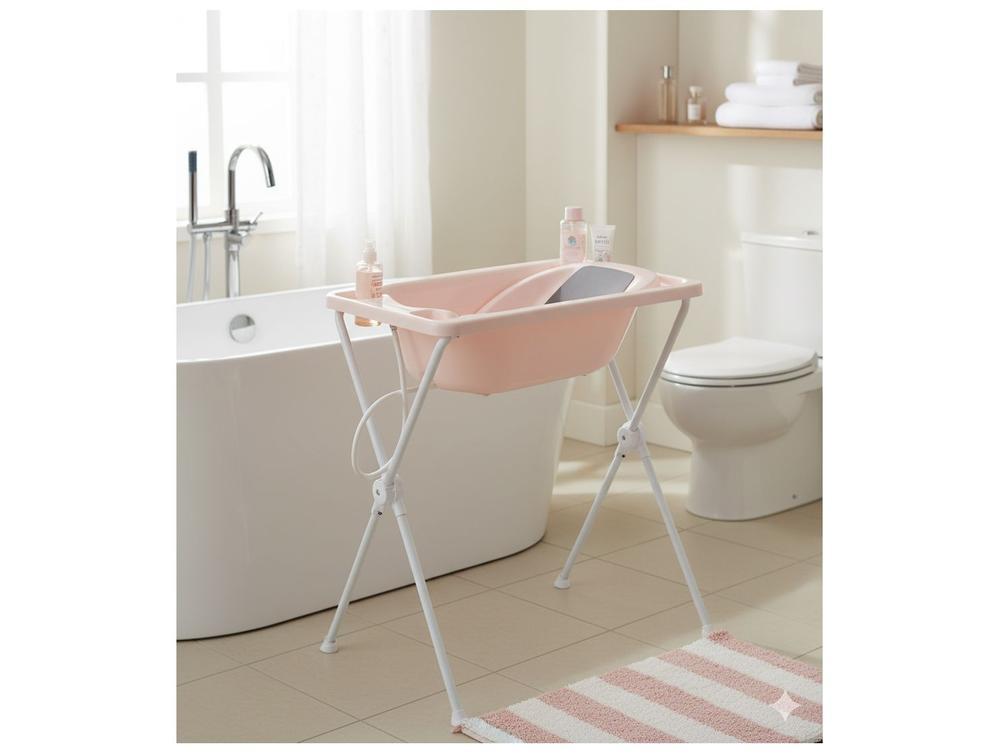 Banheira de Bebê com Suporte Galzerano Acqua Trio Rosé 20kg - 2