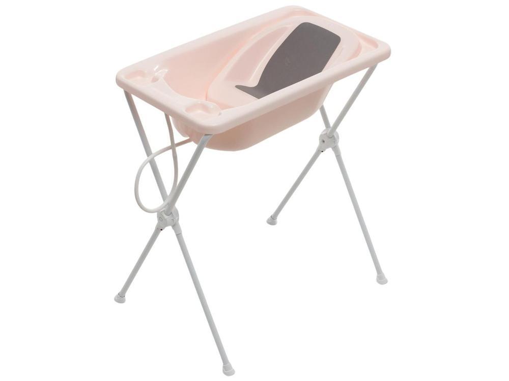 Banheira de Bebê com Suporte Dobrável Galzerano Acqua Trio Rosé 20L - 1