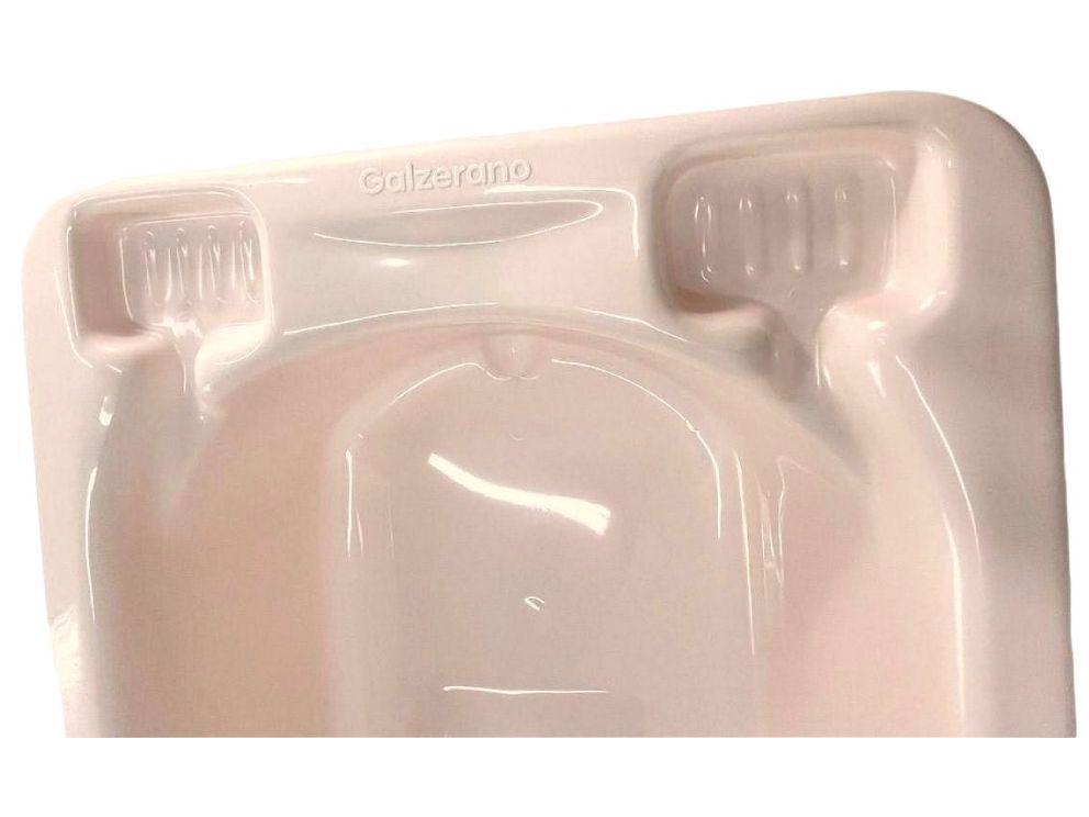 Banheira de Bebê com Suporte Dobrável Galzerano Acqua Trio Rosé 20L - 4