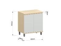 Balcão de Cozinha Luciane MDF 2 Portas Aura Athenas - 2