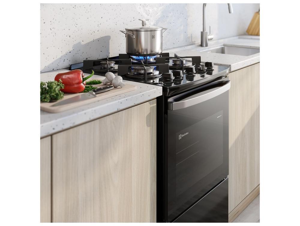 Fogão 4 Bocas Electrolux Preto Efficient FE4GB - 5