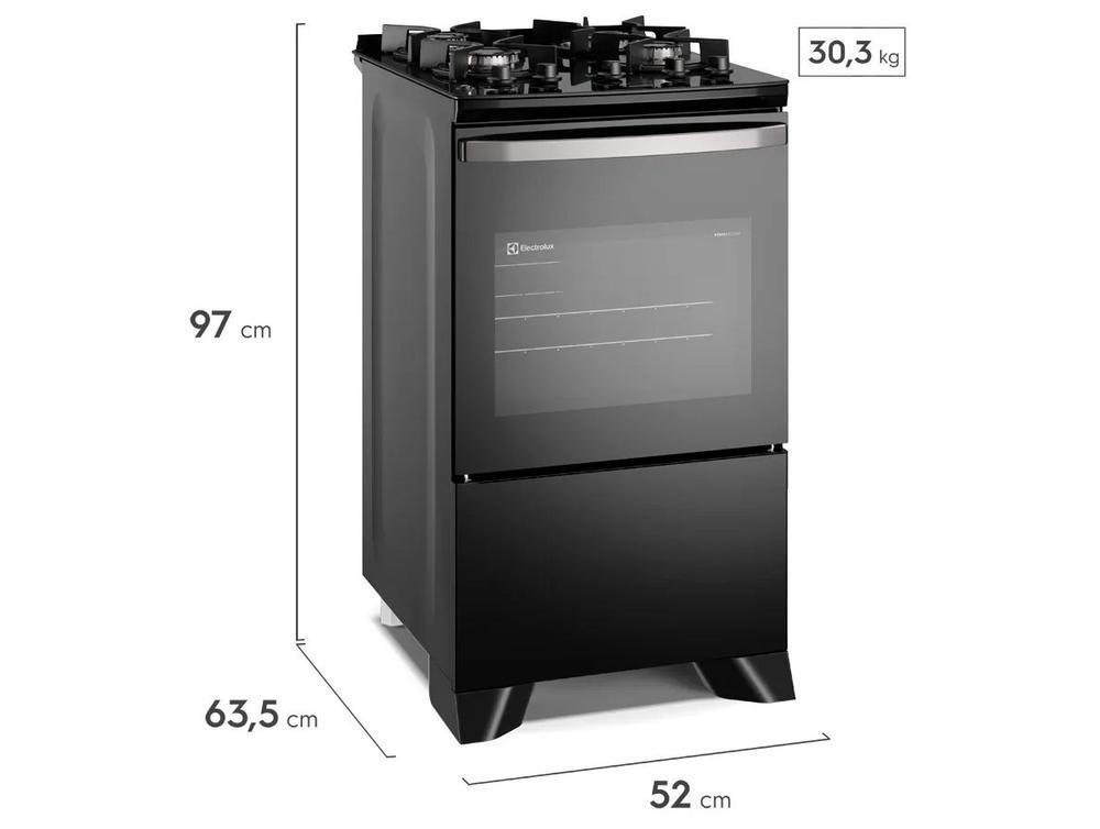 Fogão 4 Bocas Electrolux Preto Efficient FE4GB - 8