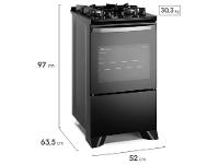 Fogão 4 Bocas Electrolux Preto Efficient FE4GB - 8