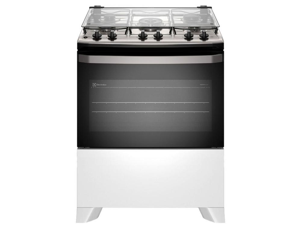 Fogão 5 Bocas Electrolux Inox Branco Efficient FE5IW - 1