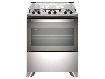 Fogão 5 Bocas Electrolux Inox Cinza Efficient FE5IG