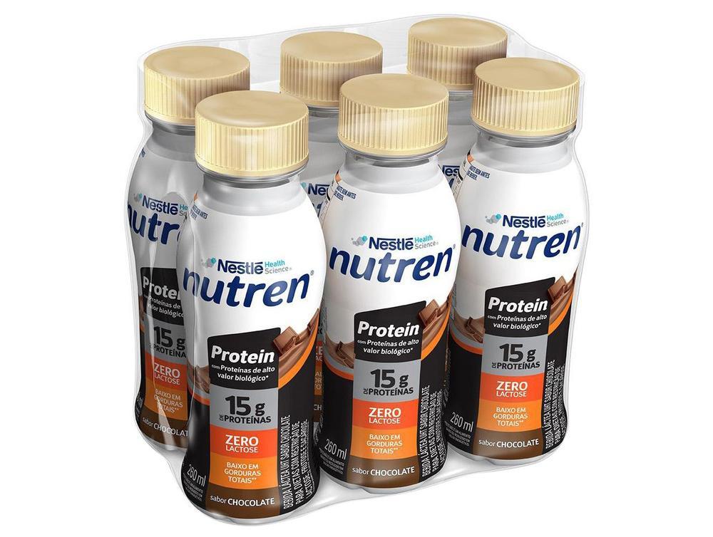Suplemento Alimentar Nestlé Nutren Protein Zero Lactose Chocolate 260ml 6 Unidades - 1