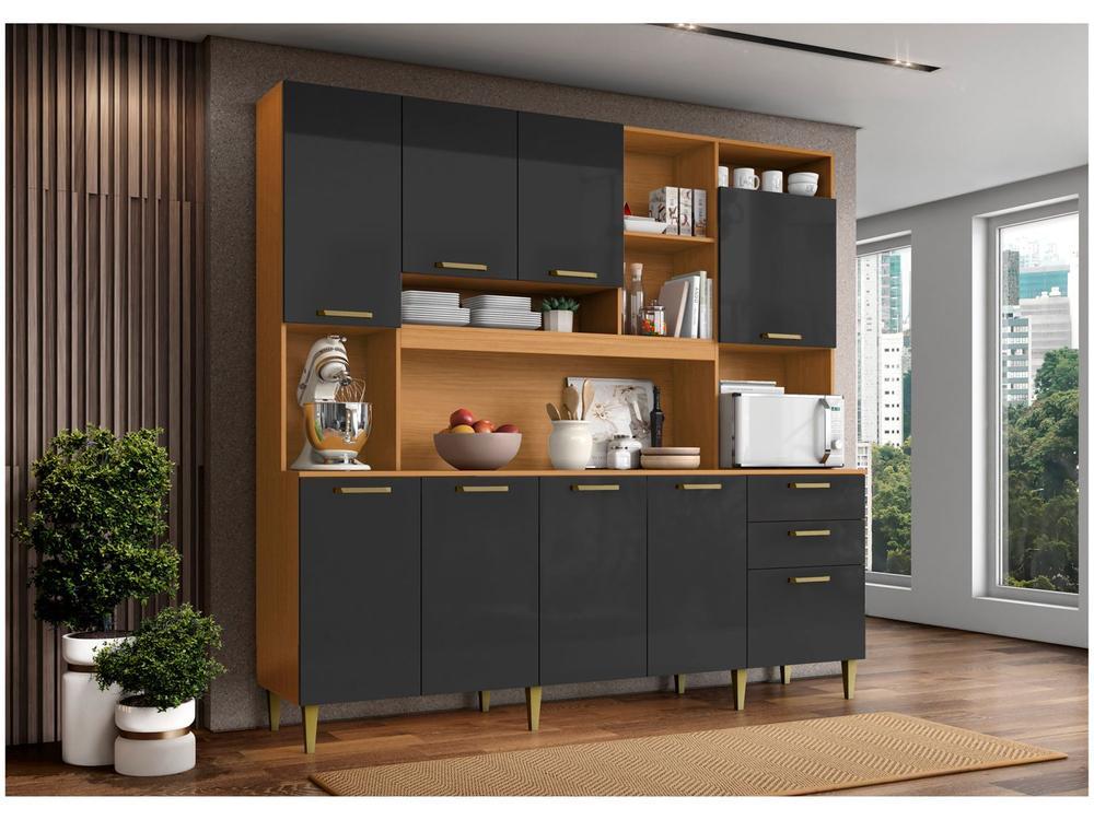 Armário de Cozinha Completa Aramóveis Kit Mega 9 Portas 2 Gavetas - 1