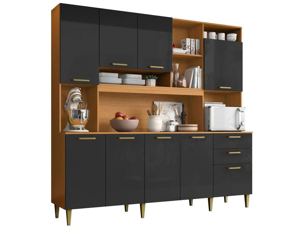 Armário de Cozinha Completa Aramóveis Kit Mega 9 Portas 2 Gavetas - 3
