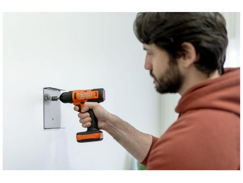 Furadeira e Parafusadeira de Impacto Black+Decker a Bateria 20 Peças BCD712VHD-BR - 7